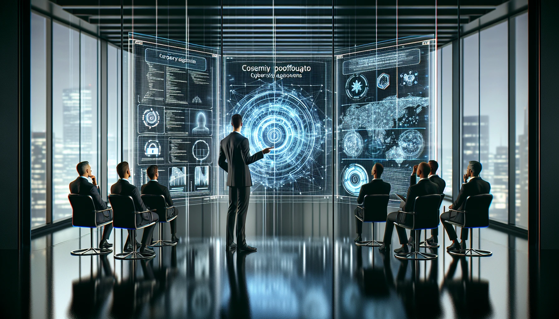 Cybersecurity professional showcasing portfolio to employers