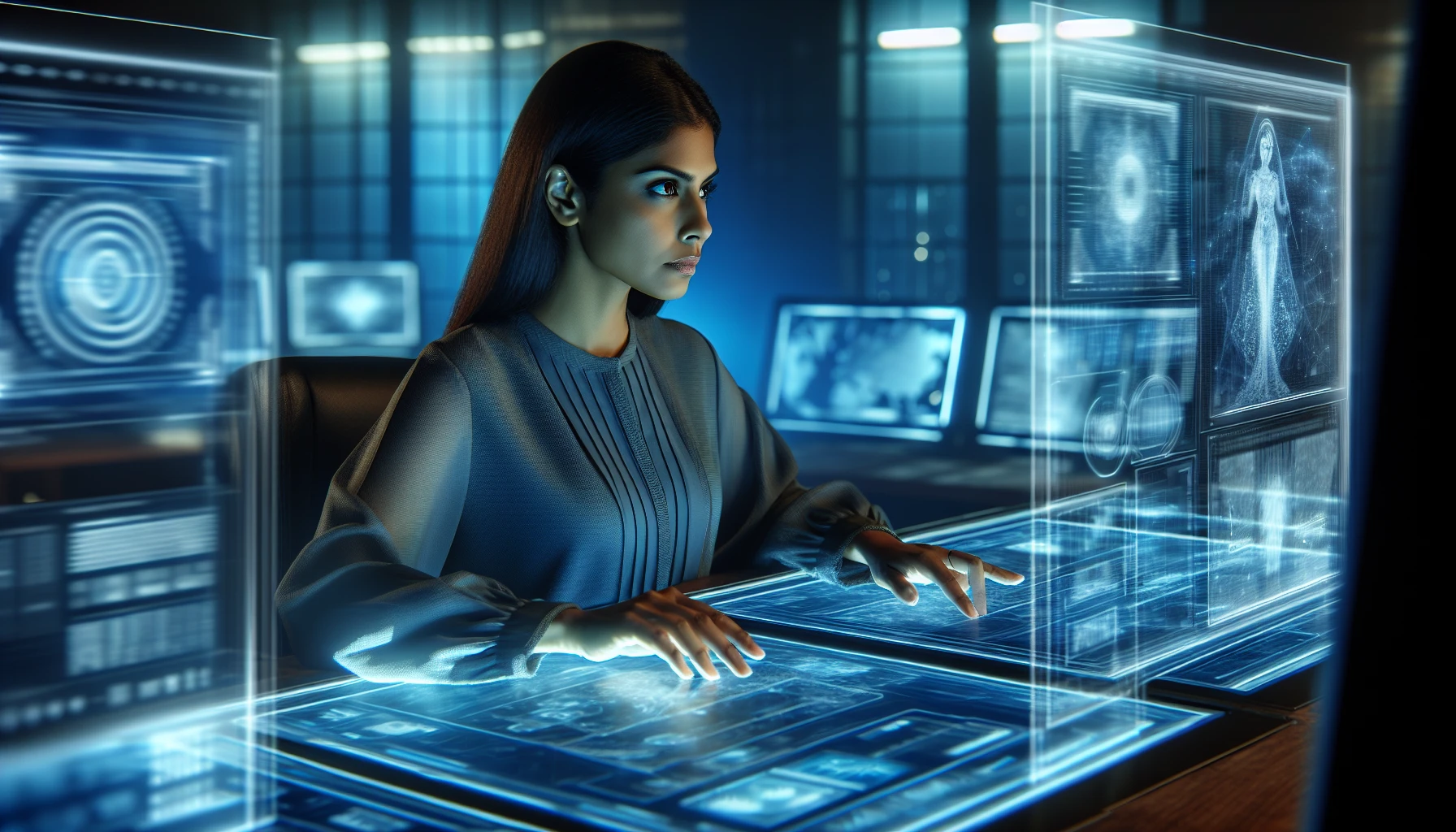 Cybersecurity director analyzing security measures