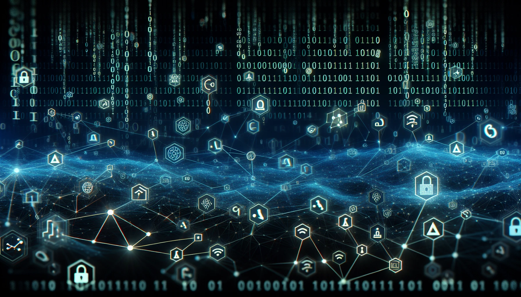 Illustration of encrypted data and cryptographic algorithms