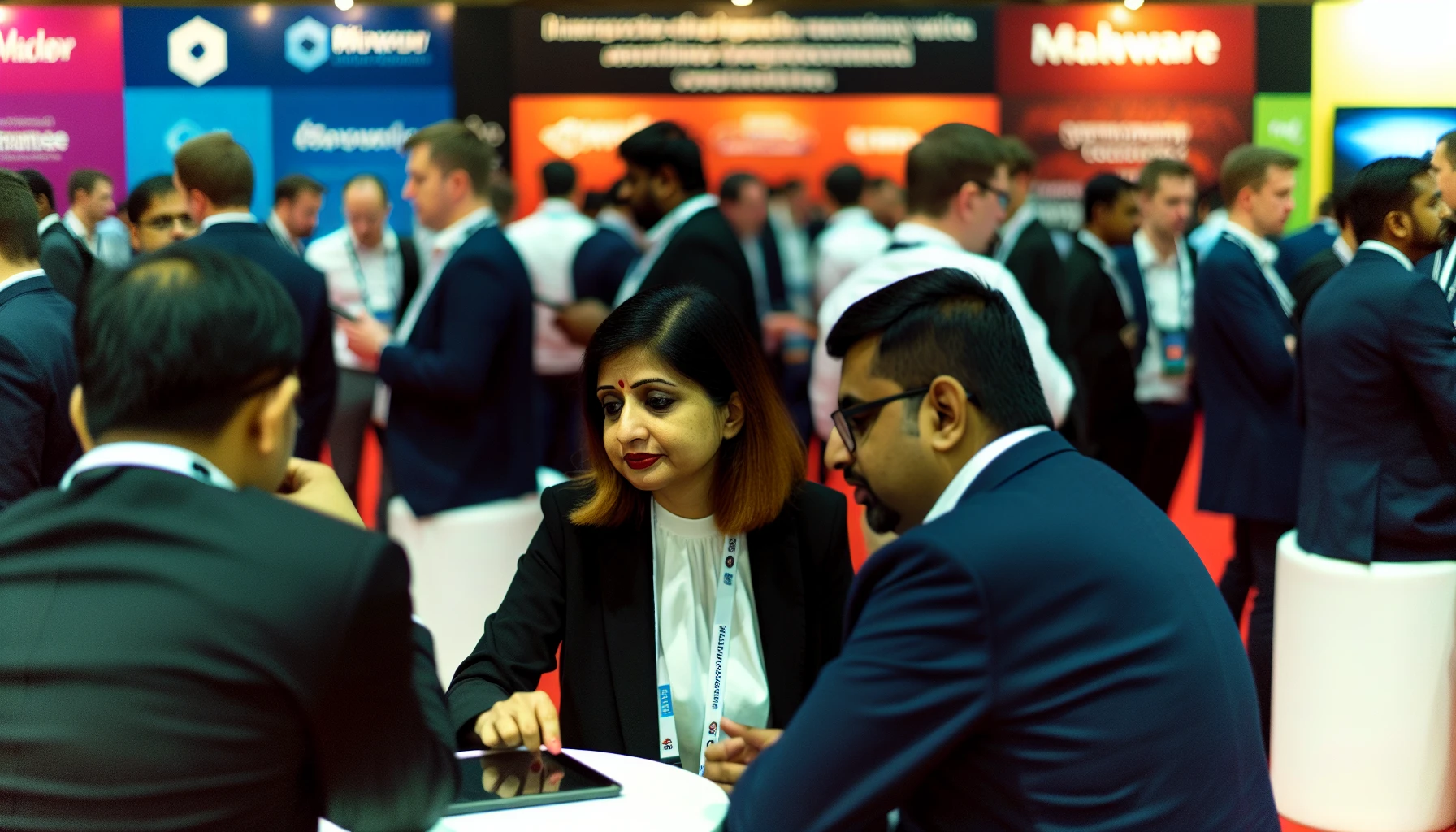 A person attending a cybersecurity conference
