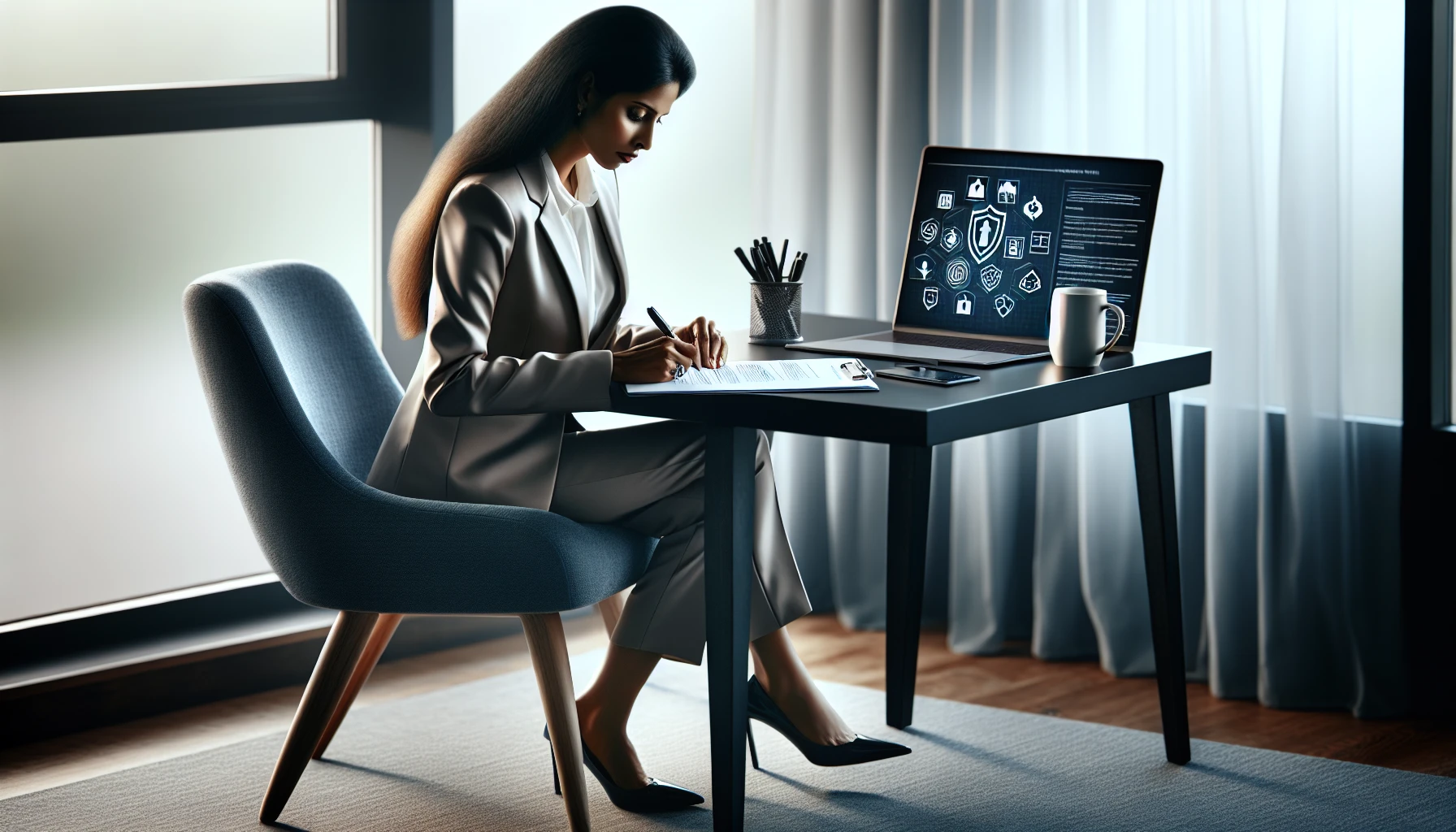 Illustration of a person preparing for a job interview
