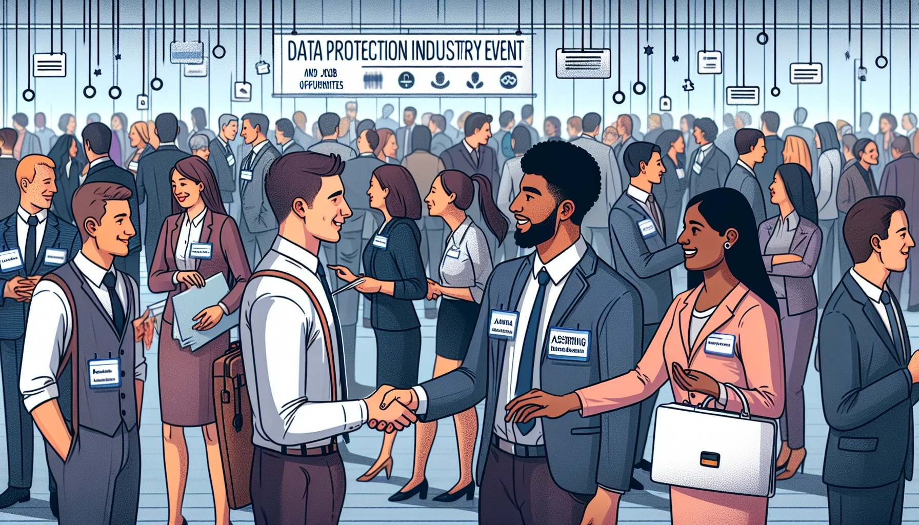 Illustration of networking at industry events
