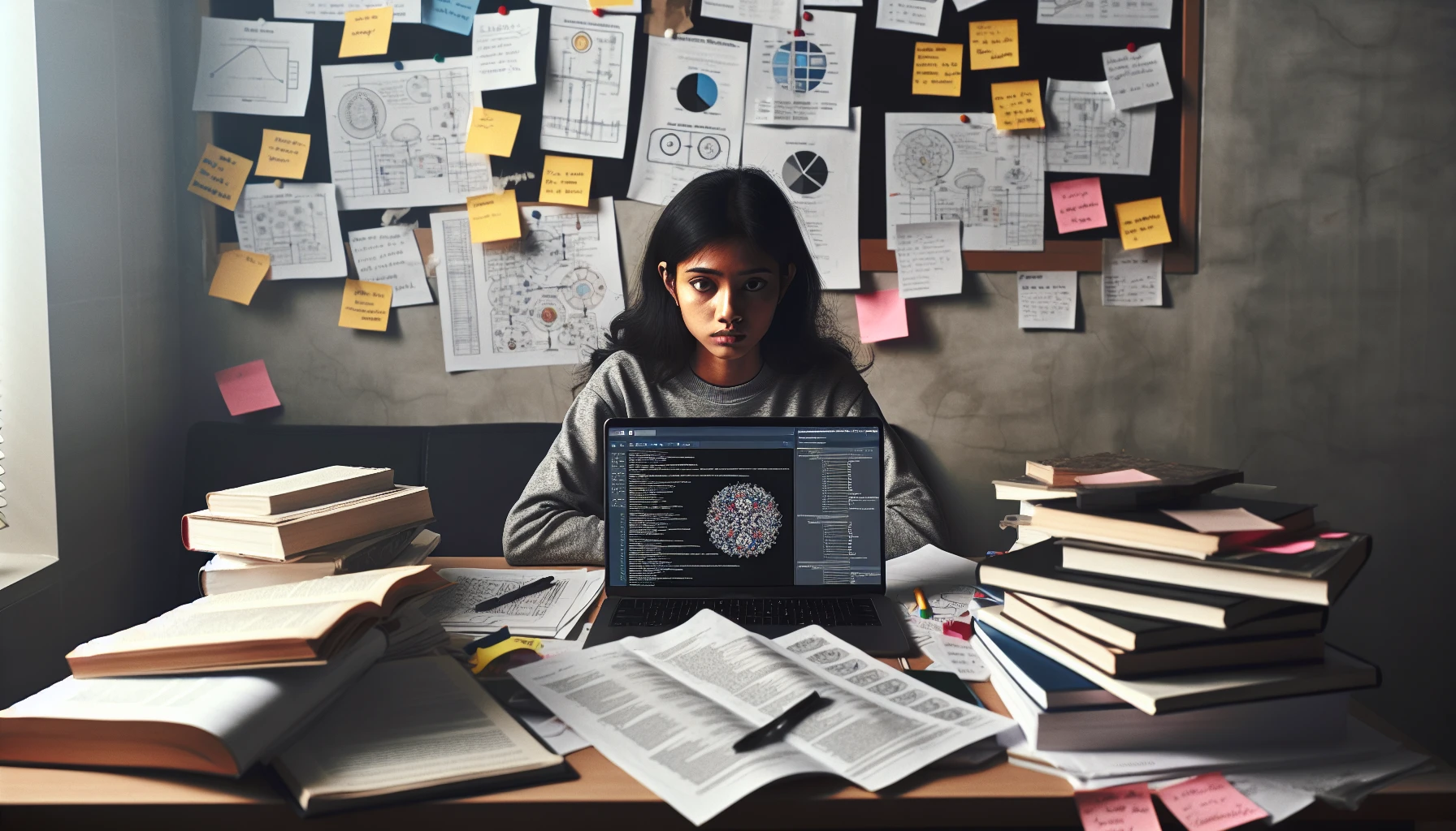 Illustration of a professional preparing for the CRISC examination