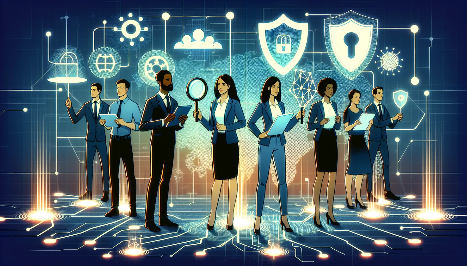 Illustration of network defender career paths