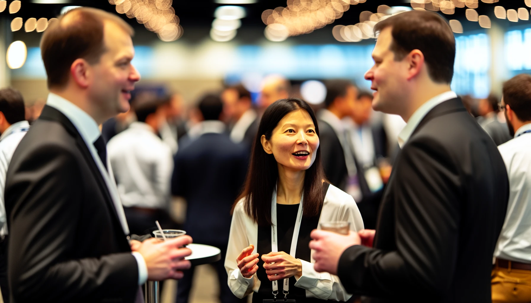 Cyber security professionals networking at an event in Seattle, Washington